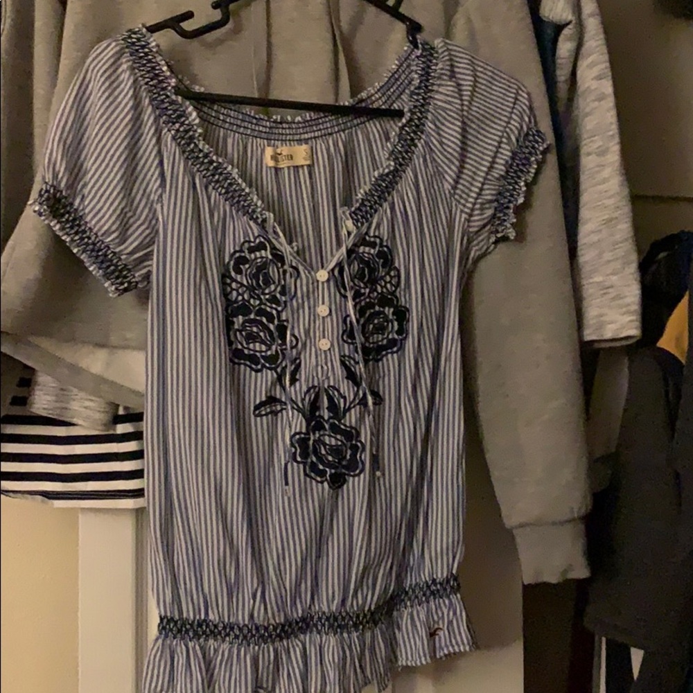 Hollister Striped blue blouse